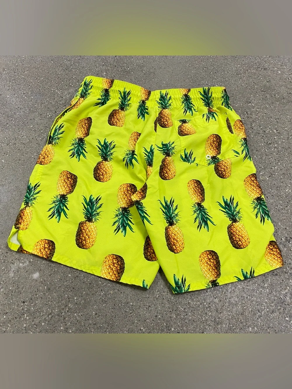 Like New Neon Pineapple Old Navy Swim Trunks Bathing Suit size Medium